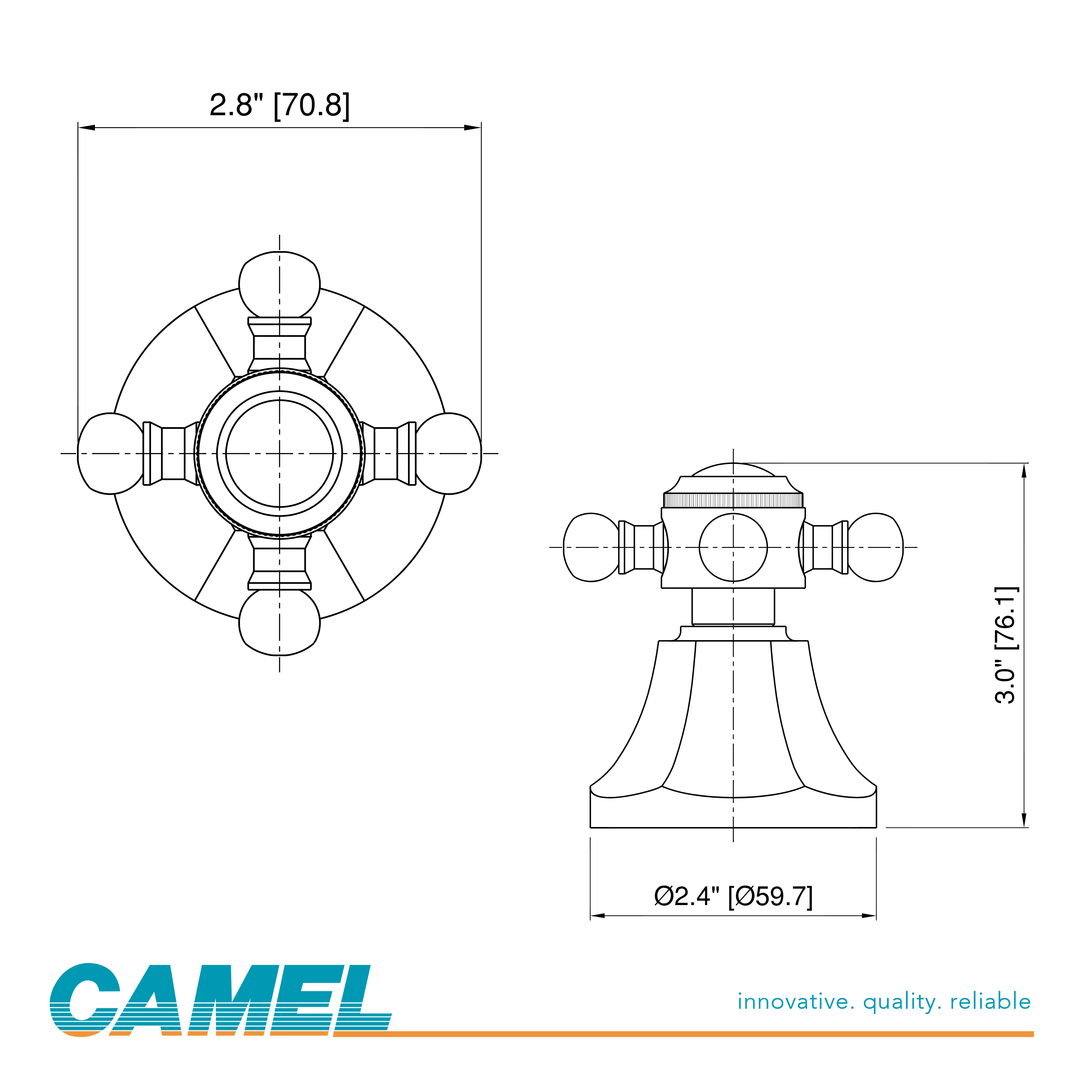 BATHROOM FAUCET  CORSS HANDLE TRIM, 123 SERIES