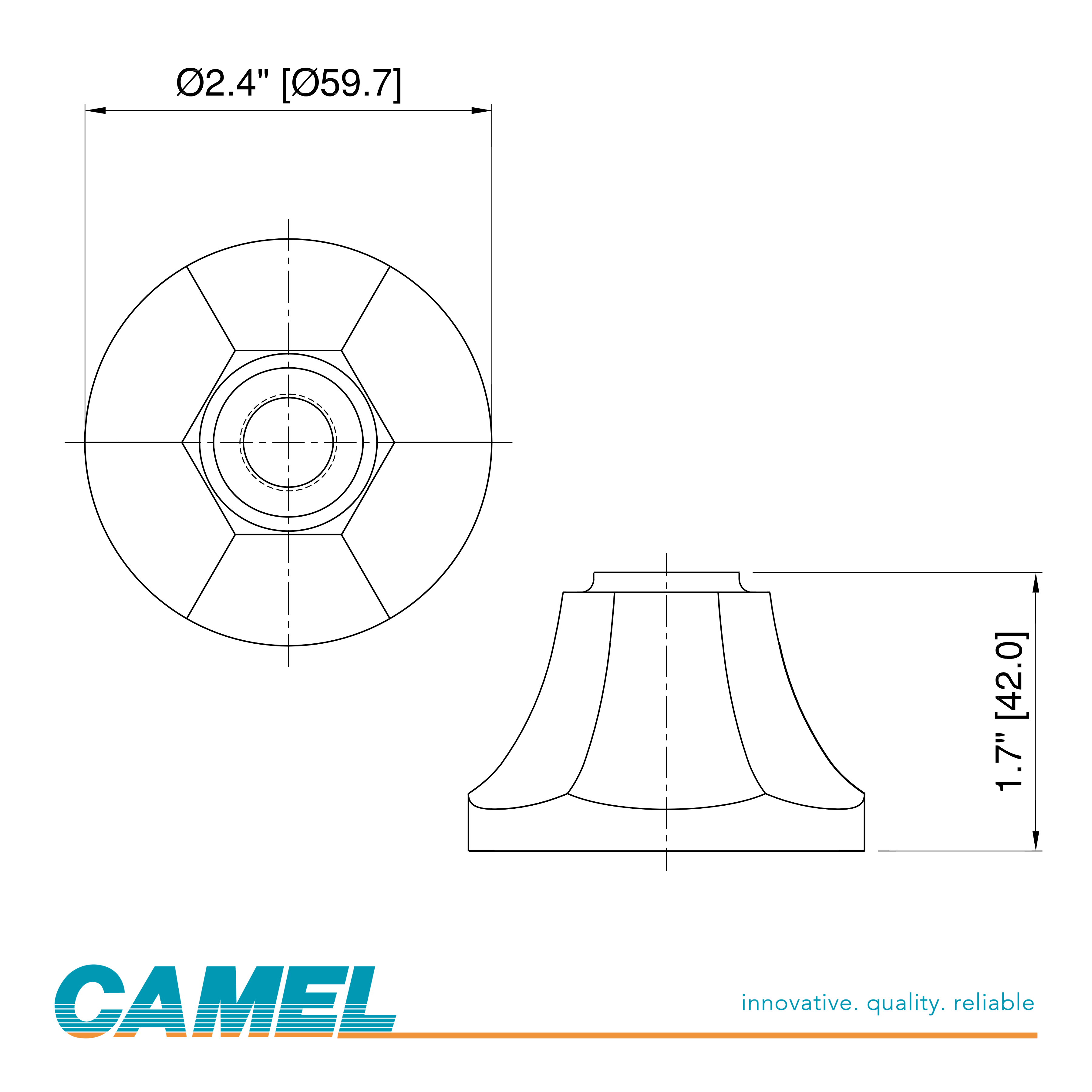 123.3 HEXAGON ESCUTCHEON