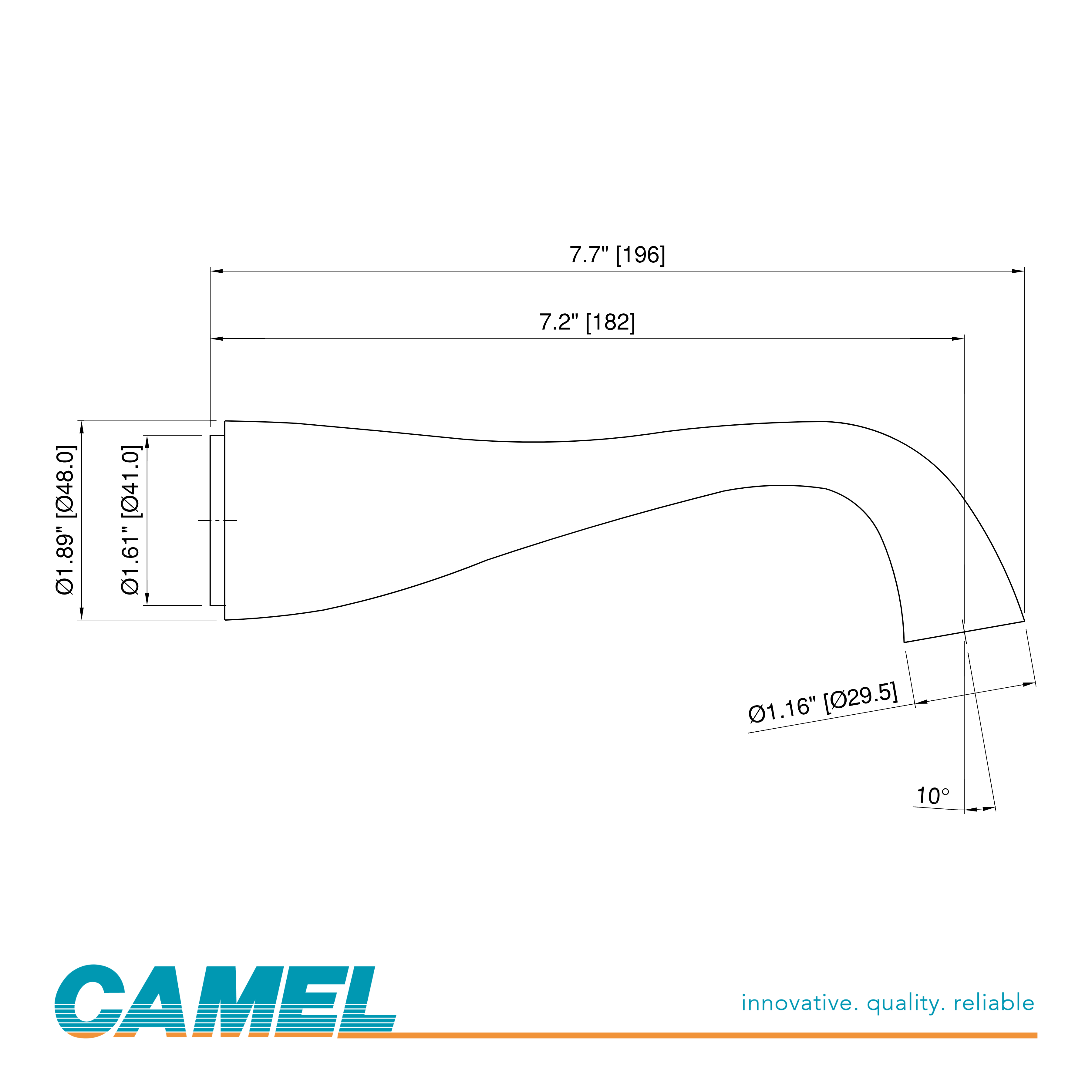 122.6 WALL SPOUT,7"